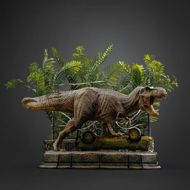 Iron Studios Jurassic Park T-Rex Breakout Set A Icons Statue
