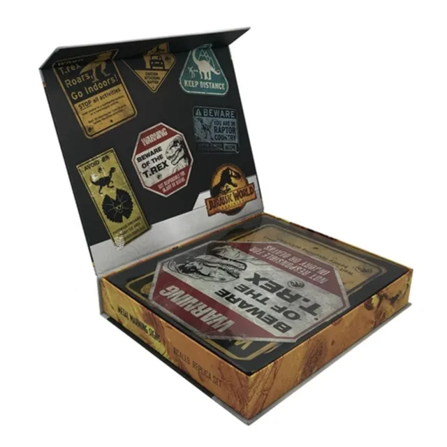 Jurassic World Scaled Prop Replica Metal Warning Signs - Factory Entertainment