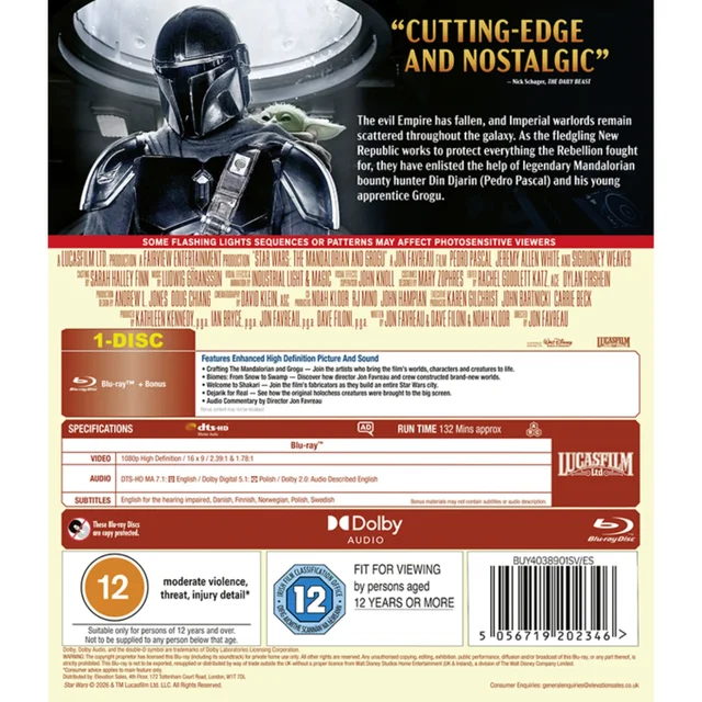 Star Wars: The Mandalorian and Grogu Blu-ray