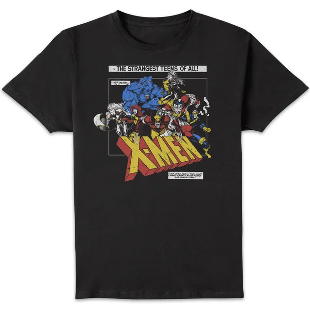 X-Men Retro Team Up T-Shirt Black