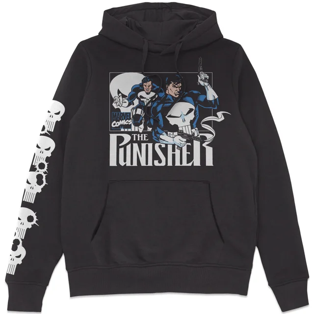 Marvel Comics x Zavvi Exclusive The Punisher Anti-Hero Premium Heavyweight Hoodie - Black