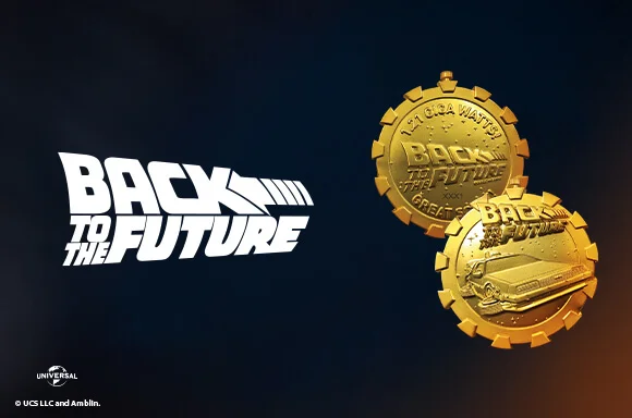 Back to the Future 24k Gold Plated Stopwatch Limited Edition Medallion