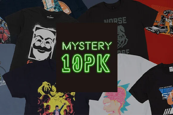 10 PACK T-SHIRTS + 2 FREE POP! VINYL