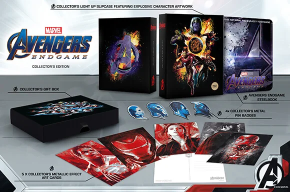 AVENGERS: ENDGAME<BR> 3D & 4K UHD COLLECTOR'S EDITION STEELBOOKS</br>