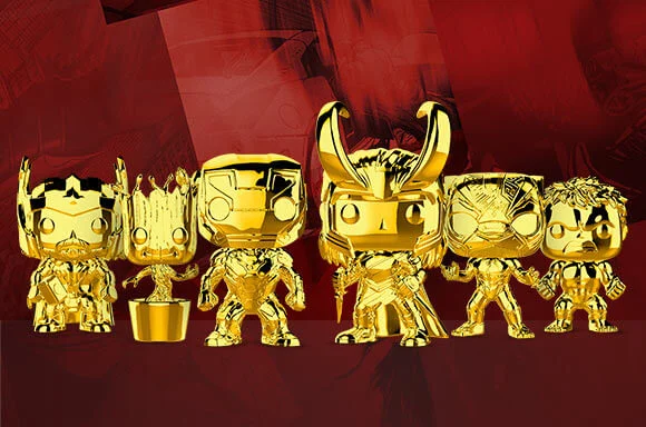 10TH ANNIVERSARY GOLD CHROME FIGURES