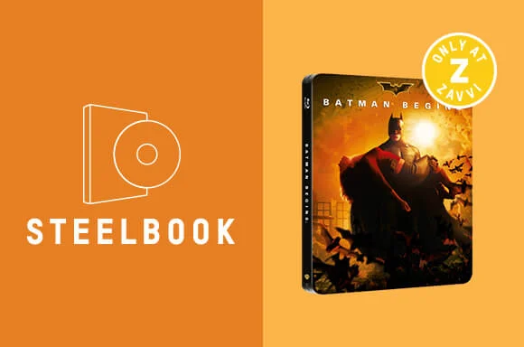BATMAN BEGINS 2 DISC BLU-RAY STEELBOOK ZAVVI EXCLUSIVE
